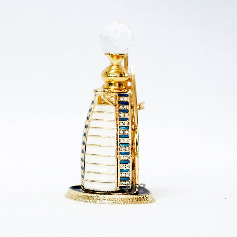 Custom Dubai Architectural Metal Decoration 8ml Perfume Bottle