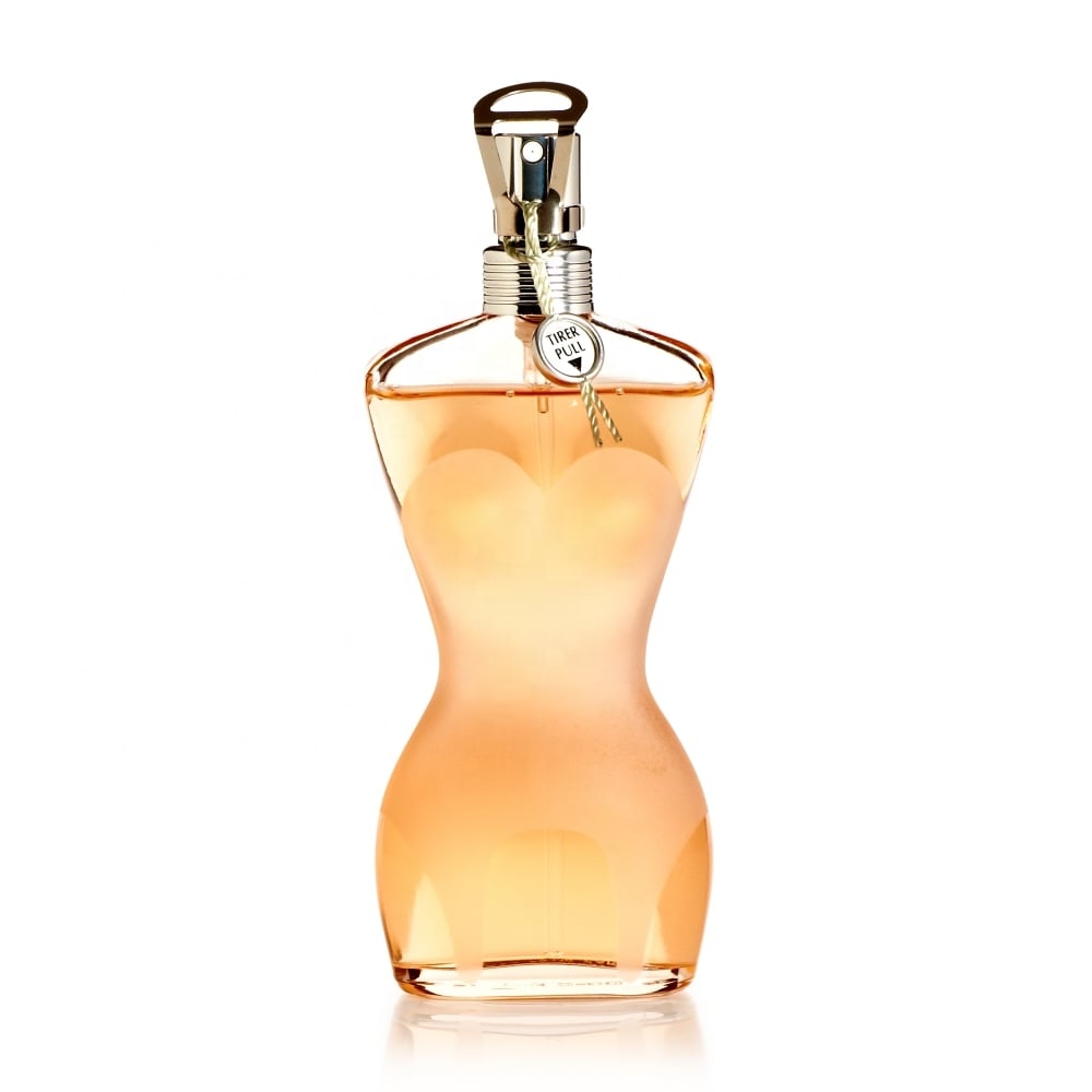 Fancy women body shape clear perfume glass bottle 100ml